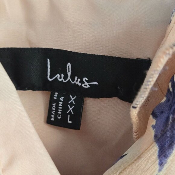 Lulus Stunning Soiree Blush Pink Floral Ruched Midi Dress Size XXL - Picture 9 of 10